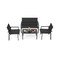 4 Pieces Patio Furniture Set with Heavy Duty Galvanized Metal Frame